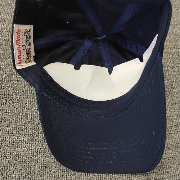 Human Made Hat With White Logo Navy Blue - Picture 4 of 5
